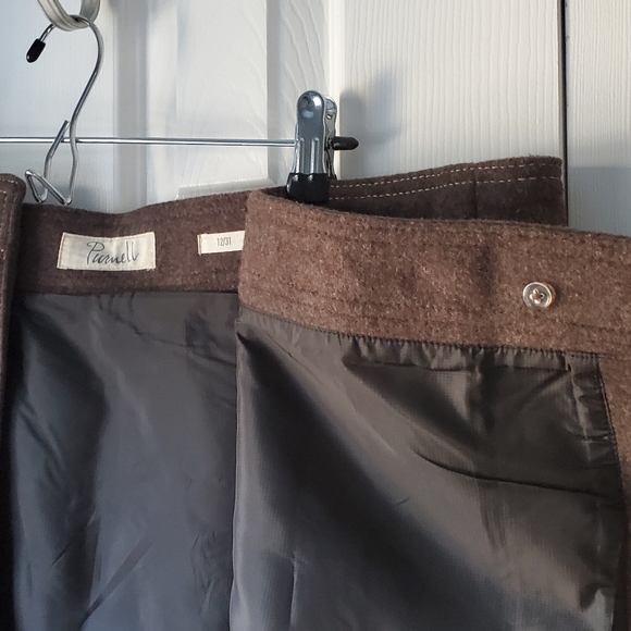 Purnell Brown Wool Zip Skirt Sz 12 NWT - Picture 4 of 9